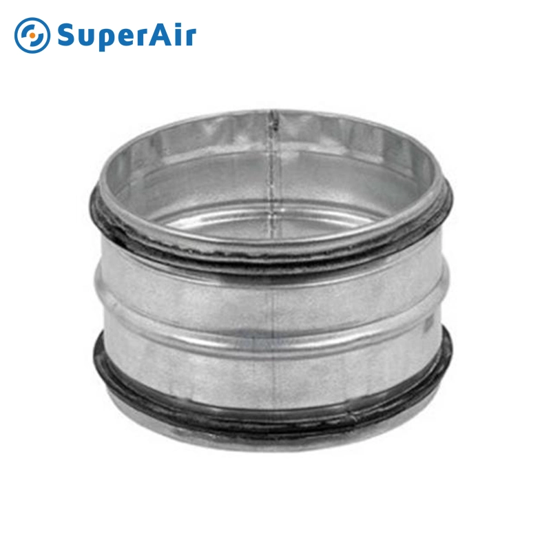 HVAC Duct spiral Fitting Duct Clamp Together Vibration Backdraft Damper with/Without Rubber