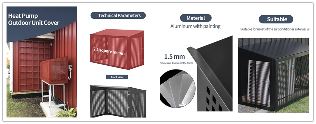 Fireproofing Decorate Air Conditioning Vent Cover CNC Carving Aluminum Facade Coverings