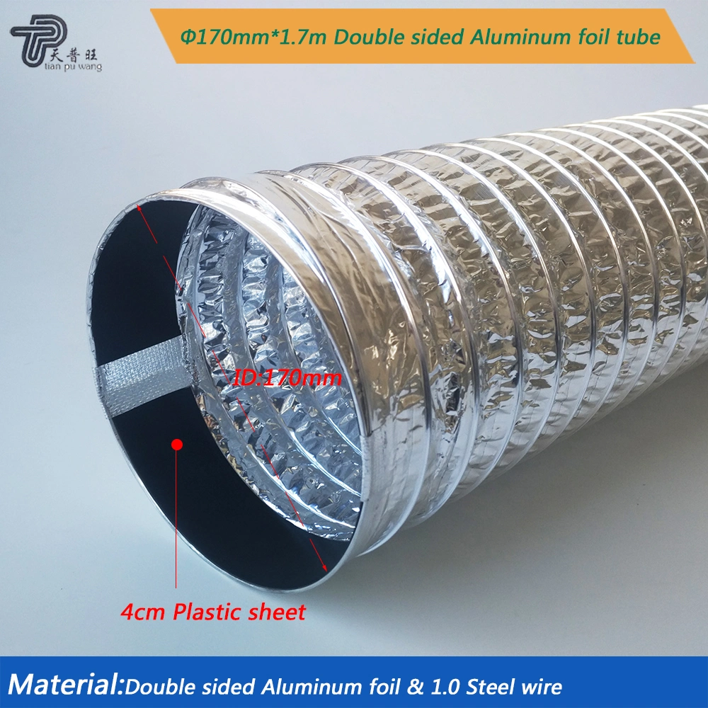 170mm X 1.5m Hose Aluminum Foil Flexible Air Duct for Range Hood