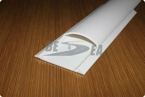 White Flexible PVC Plastic Floor Electric Cable Duct