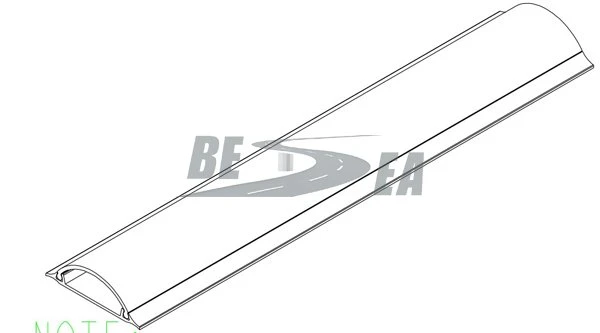 White Flexible PVC Plastic Floor Electric Cable Duct