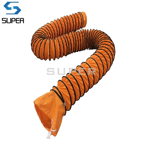 300mm Soft PVC Spiral Flexible Duct with Rope for Connection