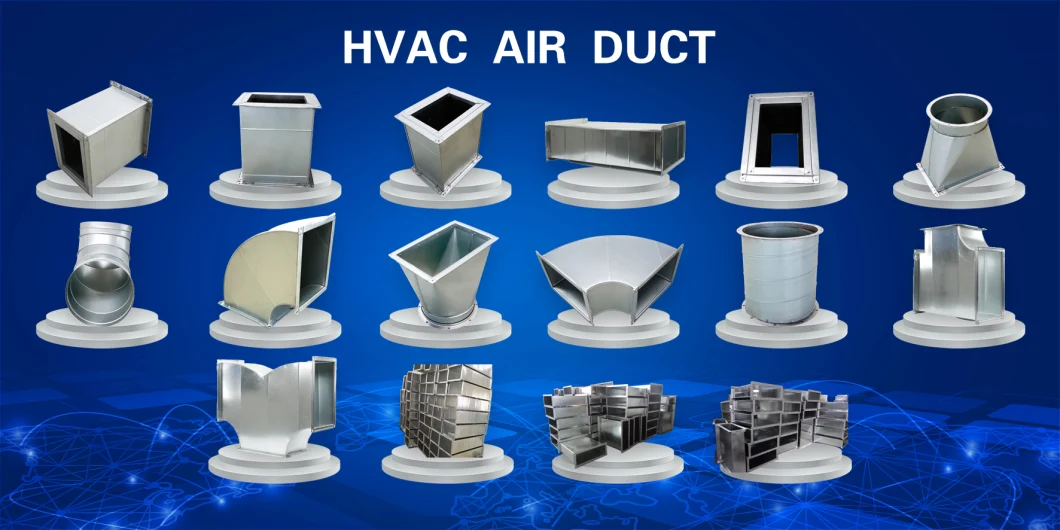 Spiral Round Galvanized Steel Tdf Tdc Ventilation HVAC System Air Condition Duct