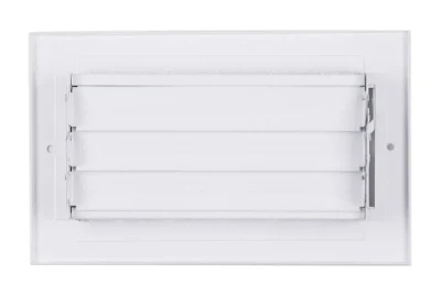 Alette orientabili, copertura bianca per bocchetta del registro dell'aria a soffitto/parete laterale, diffusore in acciaio stampato