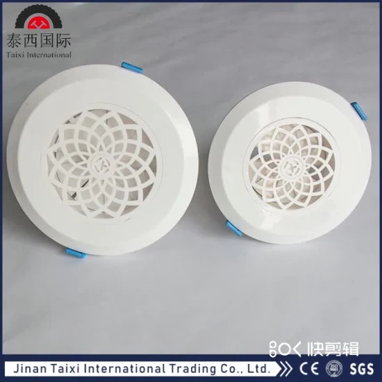 Diffusore di sfiato per ugello a getto con beccuccio a sfera regolabile rotondo in alluminio per ventilazione del condizionatore d'aria HVAC